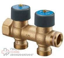 Гребёнка Oventrop 3/4, Multidis R 4, выход-3/4, бронза, с самоуплотнением, без мёртвых зон в корпусе, крепеж арт 4200571