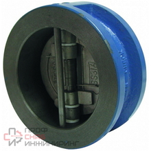 Клапан обратный двустворчатый GENEBRE 2401 11 DN080 PN16, корпус - GJL-250 (GG25)  пластины - AISI316 (CF8М)  уплотнение - NBR, М/Ф