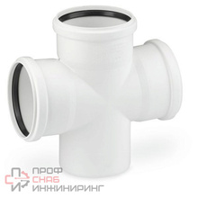 Крестовина, 87°, 90, PP (полипропилен)  одноплоскостная max flow Rehau