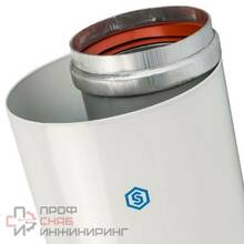 Элемент дымохода Stout DN60/100 труба коаксиальная L=1000 мм п/м уплотнения и хомут в комплекте