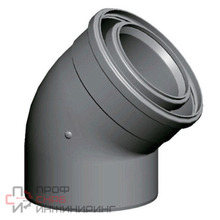 Дымоход Отвод Wolf DN60/100 45° для концентрической трубы ПП 2шт для FGB/CGB-2