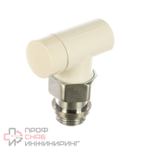 Клапан запорный SR Rubinetterie угловой серия "Tondera Light", 1/2", цвет белый