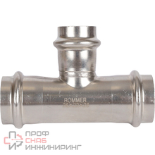 Тройник переходной Rommer ВПр 28х22х28 из нержавеющей стали