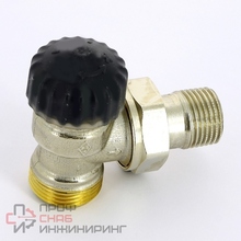 Вентиль ручной Uni-fitt НН 1/2" х 3/4" ЕК с разъёмным соединением, никелированный, шт