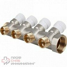 Коллектор STOUT распределительный 1" ,4 выхода 1/2"