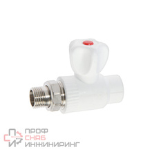 Кран шаровой радиаторный прямой ПП 25 х 3/4 ш. (сталь) TIM