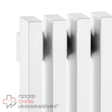 Стальной вертикальный радиатор отопления Warmmet Luxe 60V длина 1000 мм секций 7 цвет белый тип подключения: нижнее правое