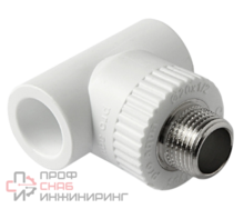 Тройник Fusitek комб. с нар.р. PPR (W) - 25 х 1/2" (10 шт / 100 шт)