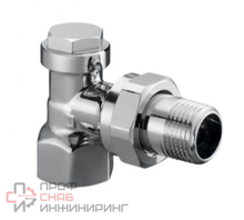 Вентиль Oventrop Combi C на обратную линию, угловой, DN-15, 1/2", 1/2", ВН, хромированный