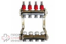 Коллекторный блок Gekon для теплого пола 1"x3/4"EU отверстий-4