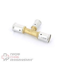 Тройник 32-26-32, Henco P, 10, пресс-пресс, латунь