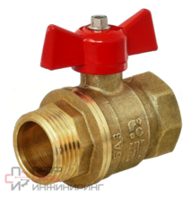 Кран шаровой БАЗ 11Б27п1 Ду15 А31/1 вр/нр бабочка никель