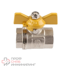 Кран шаровый для газа 3/4 бабочка AQUALINK резьба внутренняя – внутренняя