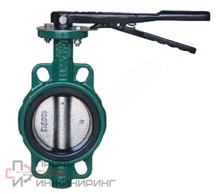 Затвор поворотный диск. GALA 2302Н, корп. чугун GGG40, диск чугун GGG40, седло EPDM HT, -10...+85°C, PN16, м/ф, DN100, рукоятка