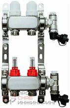 Коллекторная группа Grosseto с расходомерами 1" x 3/4" 2 выхода