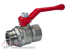 Кран шаровой латунный Галлоп Стандарт 221 нк Ду25 Ру16 м/р полн рычаг