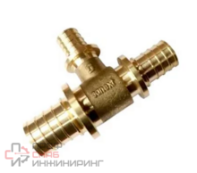 Тройник 32-20-25, Sanext, надвижная гильза-надвижная гильза, латунь