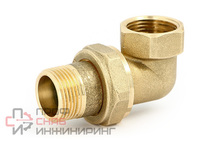 Разъёмное соединение угловое НВ 1" с плоской прокладкой