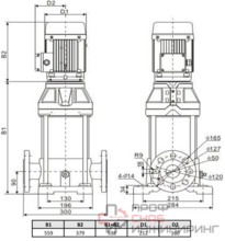 Многоступенчатый насос Wellmix CV 20-5-0-HQCV (3х380В, 5.5кВт, IE3)