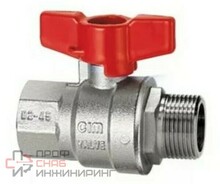 Кран шаровой Cimberio сер.Т16, 3/4" ВР-НР, ручка-бабочка CIM 301/16 34