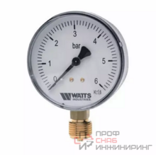 Манометр WATTS MDR 80/25 0-25bar RAD G 1/2 (F+R200)