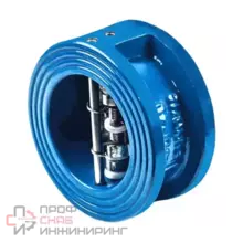 Клапан обратный двустворчатый межфланц. DN65, PN16, Tecofi CB3448 N, чугун, затвор-чугун ковкий