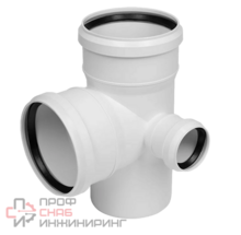 Крест канализационный КОНТУР УЮТ D110/110/50-90гр малошумный двухплоскостной правый