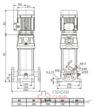 Многоступенчатый насос Wellmix CV 3-21-0-HQCV (3х380В, 2.2кВт, IE3)
