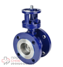 Затвор дисковый поворотный с тройным эксцентриситетом DN.ru WBV3EX-3431M-1W-F-ISO Ду80 Ру25 корпус - углеродистая сталь WCB, диск - нерж. сталь 304, уплотнение - METAL, фланцевый, с ISO-фланца F07, с голым штоком квадратным 11, крутящий момент 102Нм