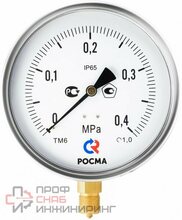 Манометр Росма ТМ-621Р.00 (0-0,16MPa) M20x1,5.1,0.Зав.№.Триплекс