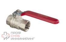 Кран шаровой, Oventrop Optibal DN-32, 1 1/4", ВВ, PN, бар-16, ручка-рычаг из оцинкованной стали, никелирован