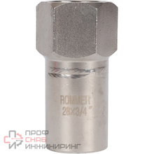 Вставка переходная Rommer НПр-ВР 28х3/4 из нержавеющей стали