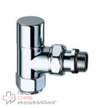 Вентиль запорный угловой FAR, гайка М24х19 (серебро)  1/2"EPDM