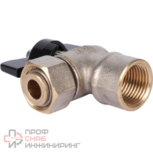 Кран шаровой с накидкой гайкой угловой STOUT, ВР/НГ, ручка бабочка, тип SVB-1010, Stou (а4655)