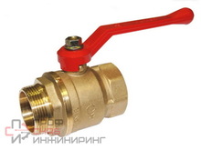 Кран шаровой латунный 1 1/2 г/ш Галлоп 221 ручка латунь