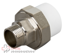 Муфта комбин. разъемная ПП 63 х 2 ш. Политэк