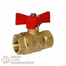 Кран шаровой латунный ГАЛЛОП Креп 330 Ду20 Ру16 м/м полн бабочка
