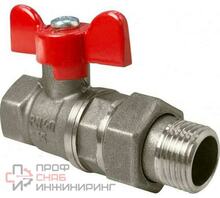 Кран шаровой VALFEX для ВОДЫ 3/4" ВР/НР бабочка латунный