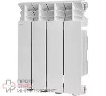 Радиатор отопления Stout SRA-3310-035004 STOUT GAMMA 350 4 секции радиатор алюминиевый боковое подключение (белый RAL 9010)