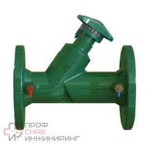 Балансировочный клапан стат. фл. GALA 1216Н, корп. чугун EN-JS-1040, шток SS410, фланцы EN1092-2 PN16, зелен. Ral6005, -20…+120°C, Ду40