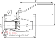Шаровой кран полнопроходной Temper PN-40 DN-32