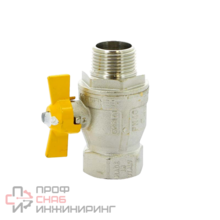 Кран Itap НВ 1' газовый бабочка желтая BERLIN