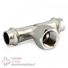 Тройник Uni-fitt пресс-Н 28 х 1/2" х 28, нержавеющая сталь
