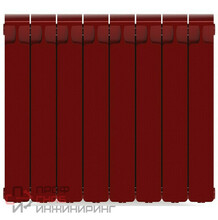 Радиатор биметаллический RIFAR Monolit 500 х 8 секций БОРДО боковое подключение