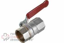Кран шаровой РосТурПласт ручка рычаг латунь внутренняя/внутренняя резьба 3/4" PN25 индивидуальная упаковка никель