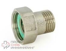 Соединение с накидной гайкой НВ 3/4"x1" с плоской прокладкой никелированное