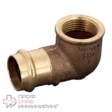 Угловой переход BP 90° Sanpress с SC-Contur 28x1", бронза, модель 2214.2