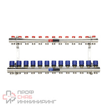 Коллекторные группы из латуни с регулирующими и балансировочными клапанами Varmega VM15813