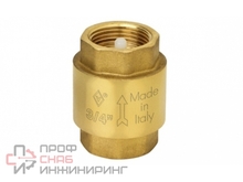 Клапан обратный осевой Bugatti Nebraska 192 Ду25 Ру25 латунь муфтовый