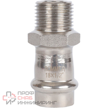 Переходник Rommer ВПр-НР 18х1/2 из нержавеющей стали